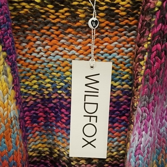 💕WILDFOX💕 Aspen Cardigan ~ Multi Colored Rainbow - Picture 13 of 16